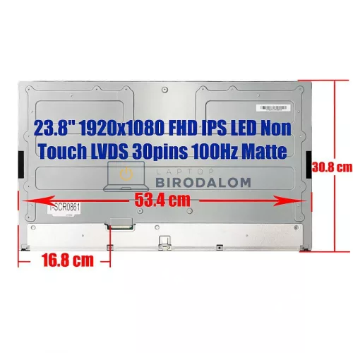 Gyári új 23.8" Full HD IPS LED kijelző panel 1920x1080 LVDS 30 pin 100Hz matt (M238HCA-LDH)