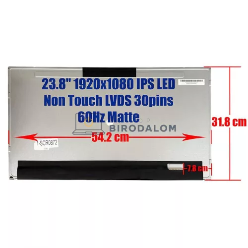Gyári új AUO 23.8" Full HD IPS LED kijelző panel All-in-One PC-hez, matt (G238HAN01.3)