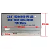 HP Pavilion All-in-One 24-K / 24-AX sorozat 23.8" Full HD IPS kijelző panel, matt