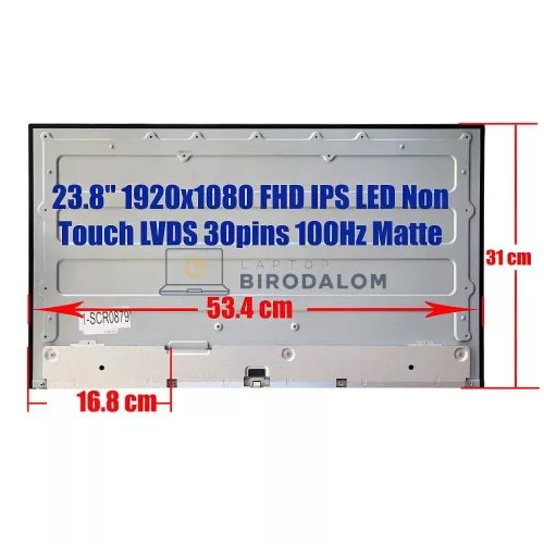HP 23.8" Full HD IPS All-in-One PC kijelző panel – MN238CS06-20 / MN238CS0620 (LVDS 30 pin, 100Hz, Matt)