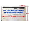 Gyári új, matt 24.0" Full HD (1920x1080) TN LED kijelző panel All-in-One PC-hez, 75Hz, LVDS 30 pin – AUO M240HTN01