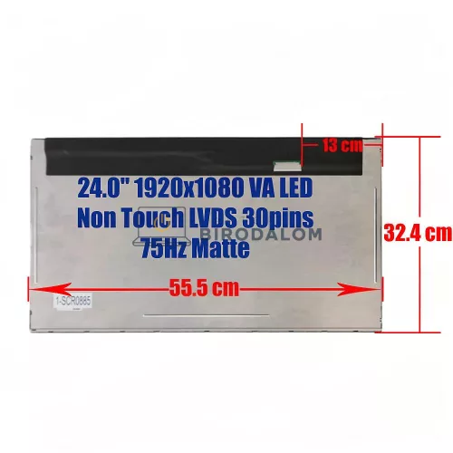 Gyári új AUO M240HW02 V.1 24.0" Full HD VA LED matt kijelző panel, All-in-One PC / asztali monitor, LVDS 30 pin