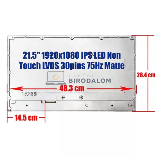 Gyári új matt 21.5" Full HD IPS LED kijelző panel All-in-One PC-hez, 1920x1080, LVDS 30 pin (M215HCA-LCB)