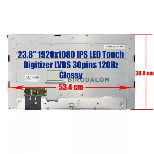 Gyári új, fényes 23.8" Full HD (1920x1080) IPS LED kijelző panel 120Hz All-in-One PC / Monitor (LVDS 30 pin) (MV238FHM-NY1)
