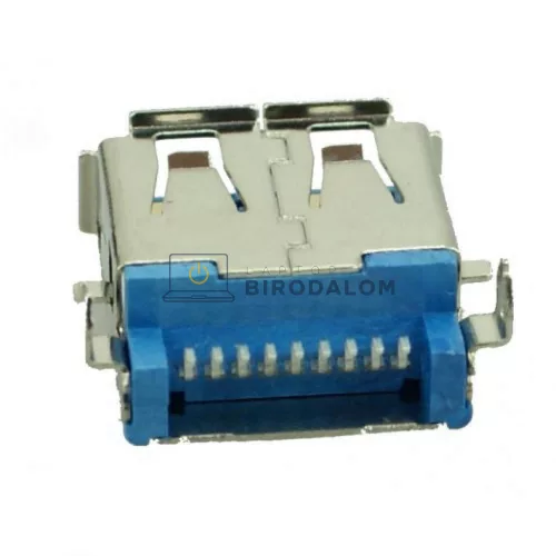 USB 3.0 A típus DIP (F) gyári laptop USB aljzat (CON-U002, ezüst)