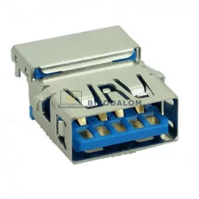   USB 3.0 A típus lefelé forrasztásos gyári laptop USB aljzat (CON-U013, ezüst)
