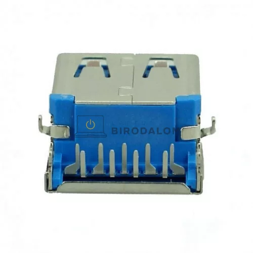 USB 3.0 A típus lefelé forrasztásos gyári laptop USB aljzat (CON-U013, ezüst)
