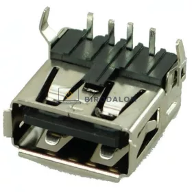   USB 2.0 A típus felső forrasztásos gyári laptop USB aljzat (ezüst/fekete)