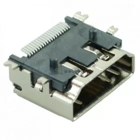   HDMI Type-A csatlakozó aljzat, 90 fokos kivezetésű (CON-H002)