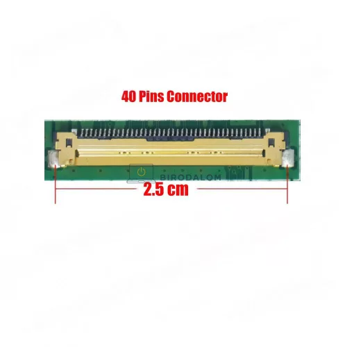 17.3" HD+ (1600x900) TN LED laptop kijelző, fényes, 40 pin bal