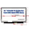 10.1" WSVGA (1024x600) TN LED laptop kijelző, fényes, 40 pin Slim, jobb (B101AW02, B101AW06, CLAA101NB03A, N101L6-L0D, LP101WSB)