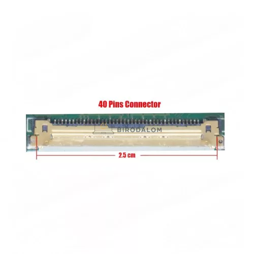 10.1" WSVGA (1024x600) TN LED laptop kijelző, fényes, 40 pin Slim, jobb (B101AW02, B101AW06, CLAA101NB03A, N101L6-L0D, LP101WSB)