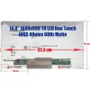14.0" HD+ TN laptop kijelző, 40 pin bal, 1600×900 (LP140WD1, B140RW03)