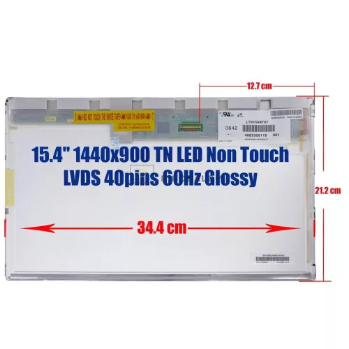 Apple MacBook Pro 15.4" WXGA+ LED laptop kijelző (40 pin - oldLVDS) (LP154WP2, LP154BT02, LTN154BT03)