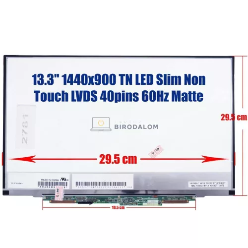 Lenovo ThinkPad X300, ThinkPad X301 13.3" HD+ TN laptop kijelző (40 pin - jobb)