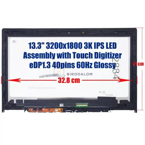 Lenovo IdeaPad Yoga 2 Pro 13 13.3" QHD+ IPS érintőképernyős laptop kijelző (LCD+Touch+keret, 40 pin)