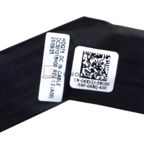 Dell Alienware m17 R5, m15 R6, m15 R7 DC tápcsatlakozó aljzat, 7.4x5.0mm, 9 pin (HDQ75, KXV2J)