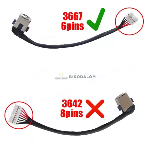 Asus TUF FA506, FA706, FX505, FX506, FX705 DC tápcsatlakozó, 6 pin