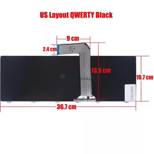 Dell Inspiron 17R N7110, 17R 5720, 17R 7720, Vostro 3350, 3450, 3550, 3750, XPS 17 L702X gyári billentyűzet (US kiosztás, fekete)