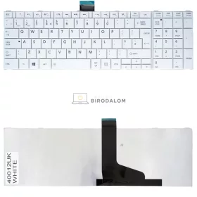   Toshiba Satellite C850, C855, C870, C875, L850, L855, L870, L875 gyári billentyűzet (UK kiosztás, fehér)