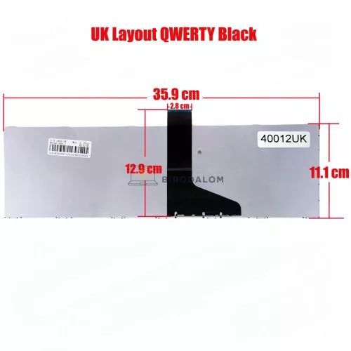 Toshiba Satellite C850, C850D, C855, C870, C875, L850, L875 gyári billentyűzet (UK kiosztás)