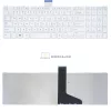 Toshiba Satellite C850, C850D, C855, C855D, C870, C875, L850, L855, L870, L875 gyári billentyűzet (US kiosztás, fehér)