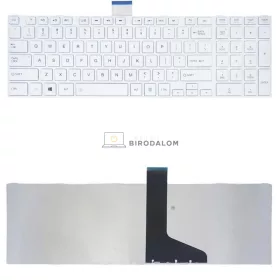   Toshiba Satellite C850, C850D, C855, C855D, C870, C875, L850, L855, L870, L875 gyári billentyűzet (US kiosztás, fehér)