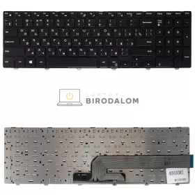   Dell Inspiron 15 3541 3542 3543 5542 5545 5547 5548 5557 5558 5559 5577 17 5748 5758 5759 Vostro 3558 Latitude 3550 gyári billentyűzet (RU kiosztás), fekete