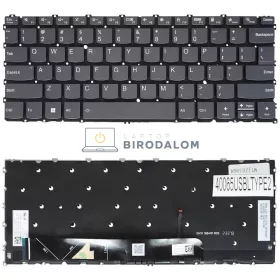   Lenovo Yoga 6 13ALC7 82UD, Yoga 6 13ABR8 83B2 gyári billentyűzet (US kiosztás, háttérvilágítással, szürke, keret nélkül)