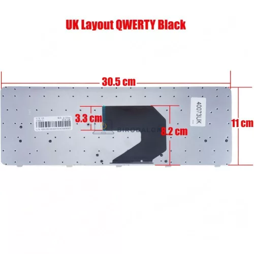 HP G4, G6, G4-1000, 250 G1, 630, 635, 650, 2000, CQ43, CQ57, CQ58 gyári billentyűzet (UK kiosztás, fekete)