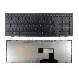   Sony VAIO VPC-EL, VPC-EL13, VPCEL13FX, VPCEL15FX gyári billentyűzet (UK kiosztás, fekete, kerettel)