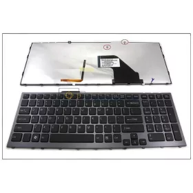 Sony VAIO VPC-F11, VPC-F12, VPC-F13, VPC-F14 Series gyári billentyűzet (US kiosztás, háttérvilágítás