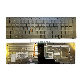   HP EliteBook 8560w, 8570w, 8570 gyári billentyűzet (UK kiosztás, háttérvilágítással, mutatóval)