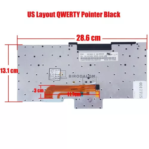 Lenovo ThinkPad R60, R60e, R60i, R61, T61, T400, T500, W500 gyári billentyűzet (US kiosztás)