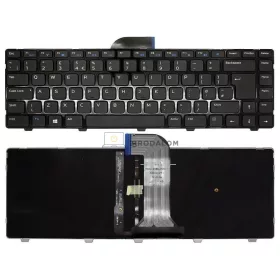   Dell Inspiron 14 3421, 3437, 14R 5421, 5437, Latitude 3440, Vostro 2421 gyári billentyűzet (UK kiosztás, háttérvilágítással, fekete)