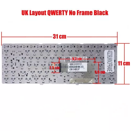Sony Vaio VGN-NW, VGN-NW200, VGN-NW180, VGN-NW11S, VGN-NW120J, VGN-NW150J, VGN-NW35E, PCG-7171M gyári billentyűzet (UK kiosztás, keret nélkül)
