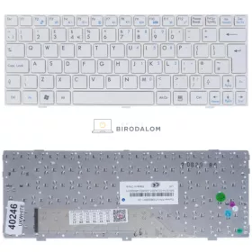   MSI Wind U130, U135, U135DX, U160, U160DX, U160MX, U180 gyári billentyűzet (UK kiosztás, fehér)