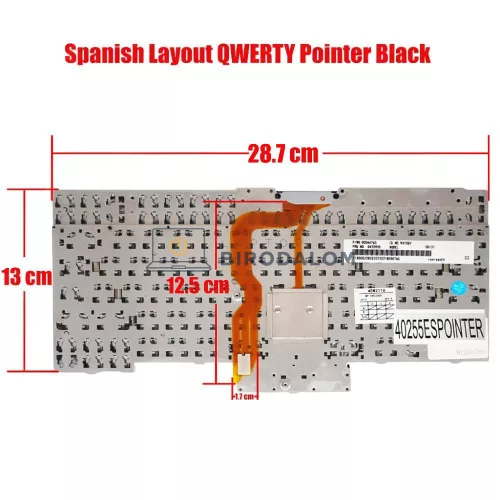 Lenovo ThinkPad T400S T410 T410I T410S T420 T510 T520 W510 W520 X220 gyári billentyűzet (ES – spanyol kiosztás), fekete