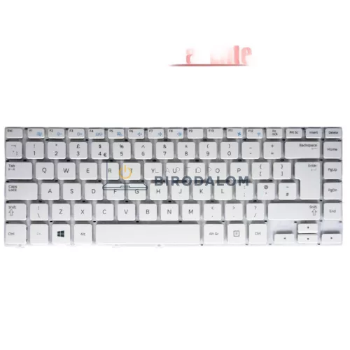 Samsung NP450R5E, NP350R5E, NP370R4E, NP450R4V, NP470R4E, NP530 gyári billentyűzet (UK kiosztás, feh