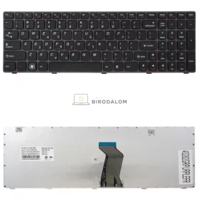   Lenovo IdeaPad G580, G585, Z580, Z585, V580, P580 gyári billentyűzet (GR kiosztás, lila kerettel)
