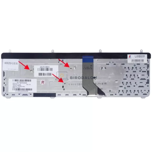 HP Pavilion DV7-2000, DV7-2100, DV7-3000, DV7T-2000 gyári billentyűzet, háttérvilágítással, fekete (US kiosztás)