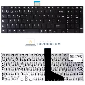 Toshiba Satellite L50-A, L50D-A, L55-A, L70-A, S50-A gyári billentyűzet (ES – spanyol kiosztás), fek