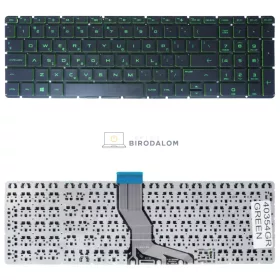   HP Pavilion 15-AB, 15-AK, 15-AU, 15-BC, 15-AW, Omen 15-AX gyári billentyűzet (GR kiosztás, zöld)