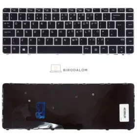   HP EliteBook 840 G3, 840 G4, 745 G3, 745 G4, 748 G3, 740 G3 gyári billentyűzet (UK kiosztás, ezüst keret)