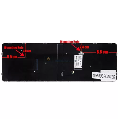 HP EliteBook 840 G3, 840 G4, 840r G4, 745 G3, 745 G4, 848 G3, 848 G4, ZBook 14u G4 gyári billentyűzet (US kiosztás, pointer, ezüst keret)