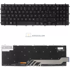   Dell G3 3500, G3 3590, G5 5500, G5 5505, G5 5587 gyári billentyűzet (ES kiosztás, háttérvilágítással, fekete)