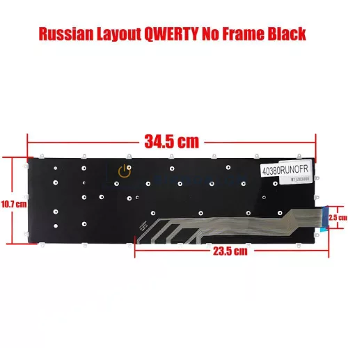 Dell G3 3500, G3 3590, G5 5500 gyári billentyűzet (RU kiosztás), fekete