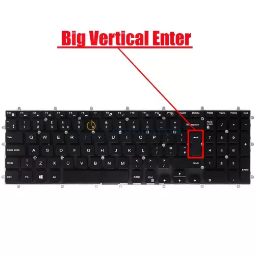 Dell G3 3500, G3 3590, G5 5500 gyári billentyűzet (UK kiosztás), fekete