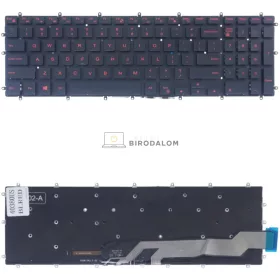   Dell G3 3579, G3 3590, G5 5587, G5 5590, G7 7588, G7 7590, Inspiron 15 5567, 17 7773 gyári billentyűzet (US kiosztás, piros háttérvilágítással)