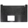 Dell Inspiron 17 5770, Inspiron 17 5775 gyári billentyűzet palmresttel (US kiosztás, háttérvilágítással, fekete)